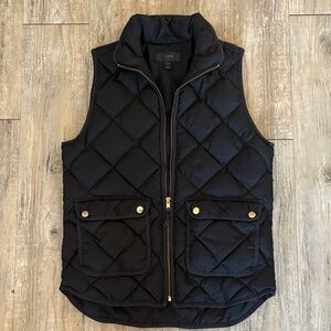 Down Black Quilted Vest